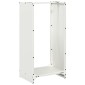 vidaXL Ράφι Καυσόξυλων Λευκό 40x30x80 εκ. Χάλυβας ψυχρής έλασης