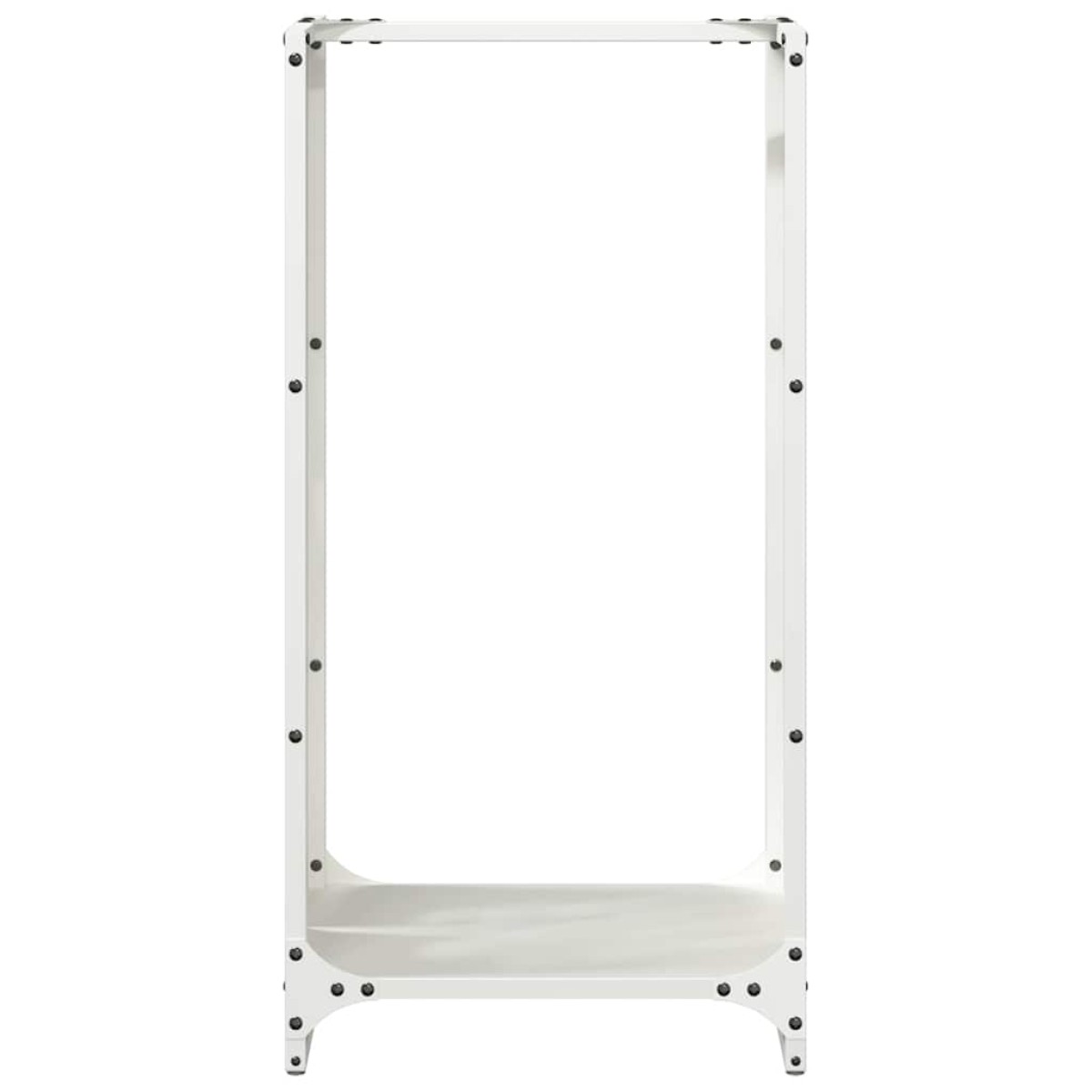 vidaXL Ράφι Καυσόξυλων Λευκό 40x30x80 εκ. Χάλυβας ψυχρής έλασης