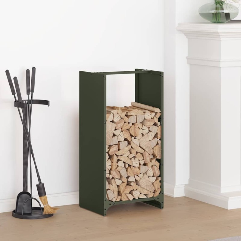 vidaXL Ράφι Καυσόξυλων 40x30x80 εκ. Χάλυβας ψυχρής έλασης