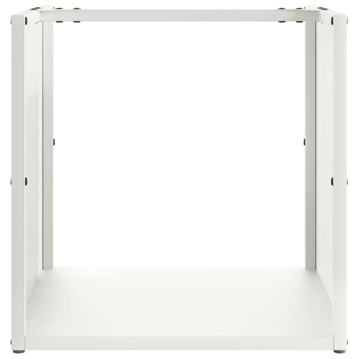 vidaXL Ράφι Καυσόξυλων Λευκό 40x40x40 εκ. Χάλυβας ψυχρής έλασης