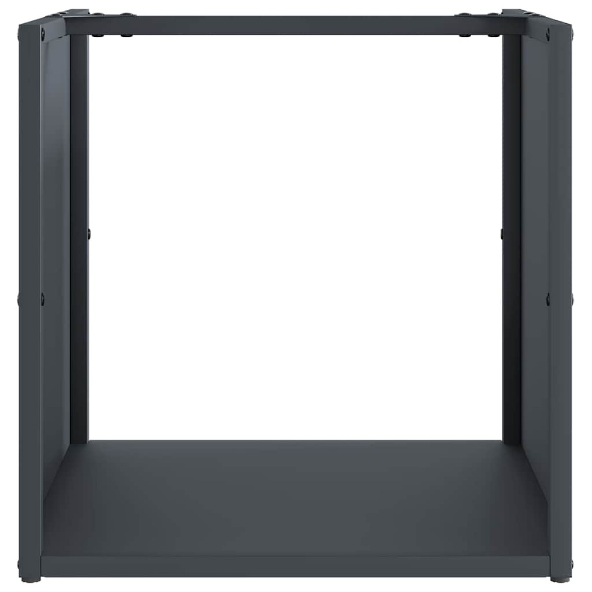 vidaXL Ράφι Καυσόξυλων Ανθρακί 40x40x40 εκ. Χάλυβας ψυχρής έλασης