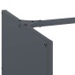 vidaXL Ράφι Καυσόξυλων Ανθρακί 40x40x40 εκ. Χάλυβας ψυχρής έλασης