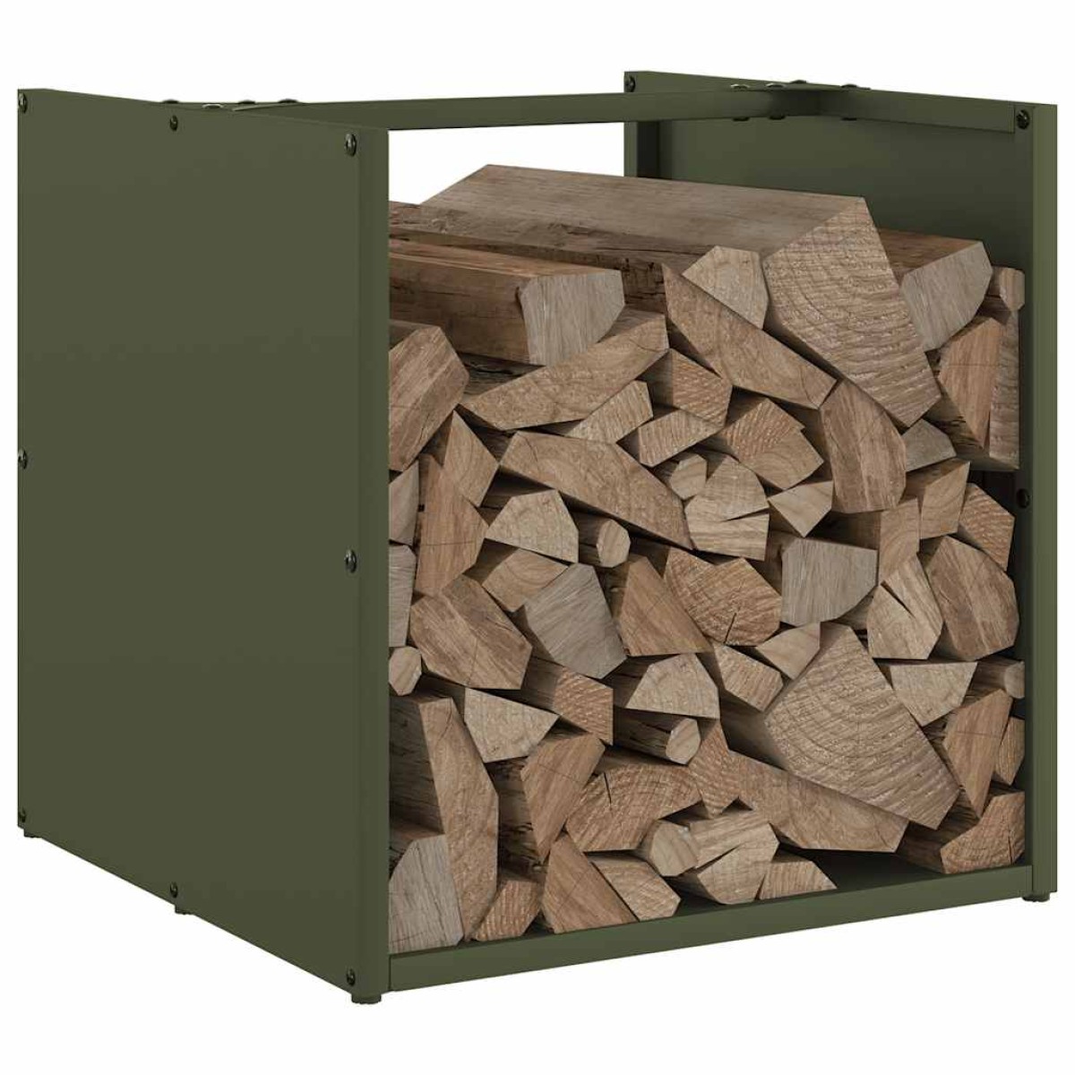 vidaXL Ράφι Καυσόξυλων 40x40x40 εκ. Χάλυβας ψυχρής έλασης