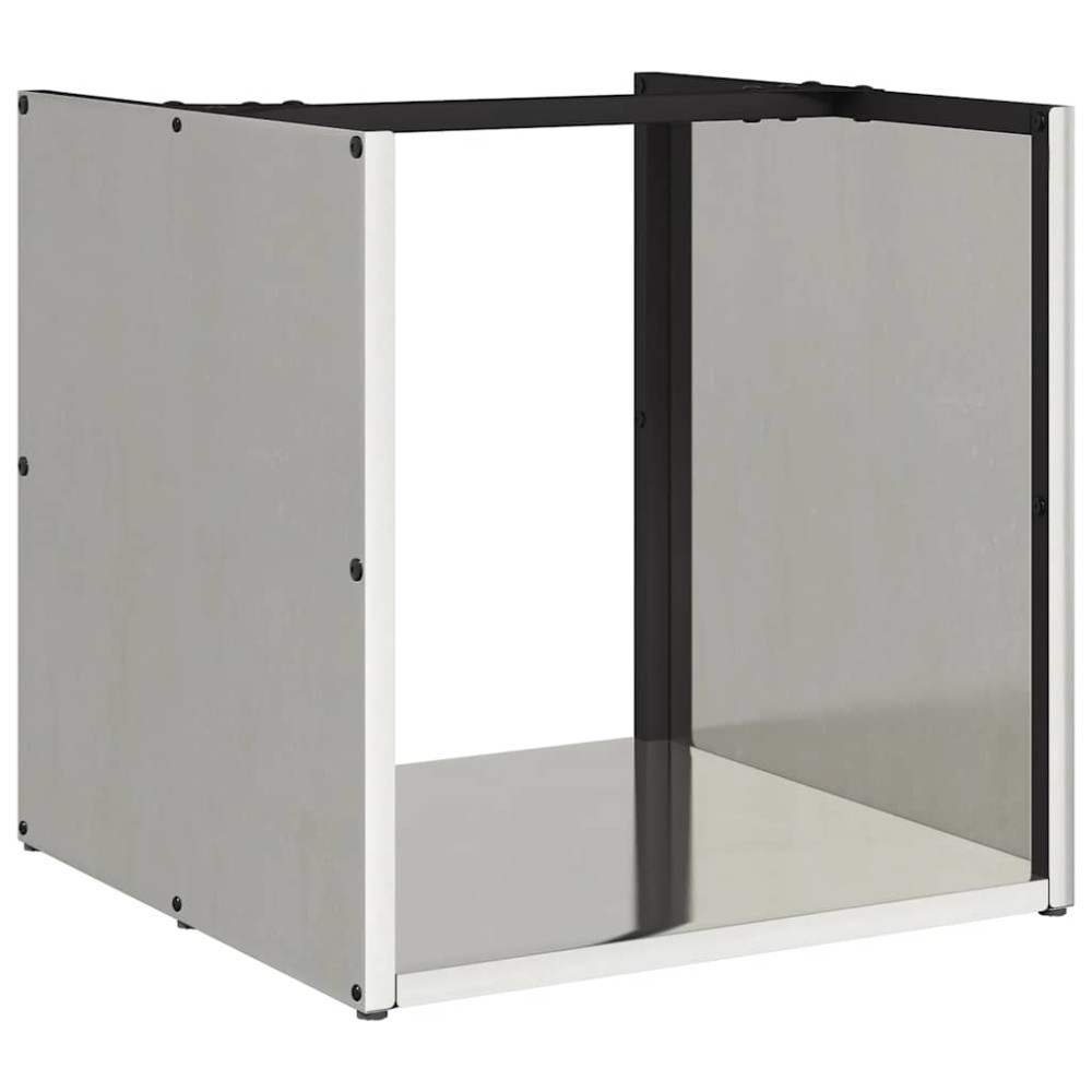 vidaXL Ραφιέρα Καυσόξυλων 40x40x40 εκ. από Ανοξείδωτο ατσάλι