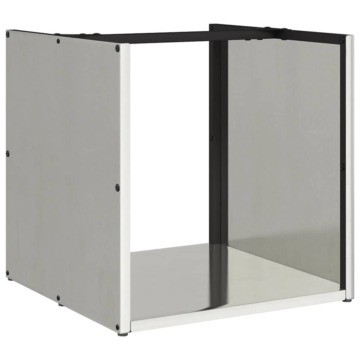 vidaXL Ραφιέρα Καυσόξυλων 40x40x40 εκ. από Ανοξείδωτο ατσάλι