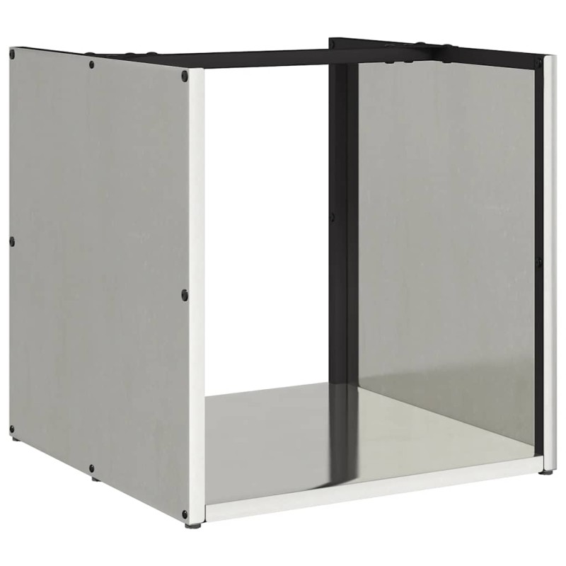 vidaXL Ραφιέρα Καυσόξυλων 40x40x40 εκ. από Ανοξείδωτο ατσάλι