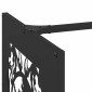 vidaXL Ράφι Καυσόξυλων Μαύρο 40x40x40 εκ. Χάλυβας ψυχρής έλασης