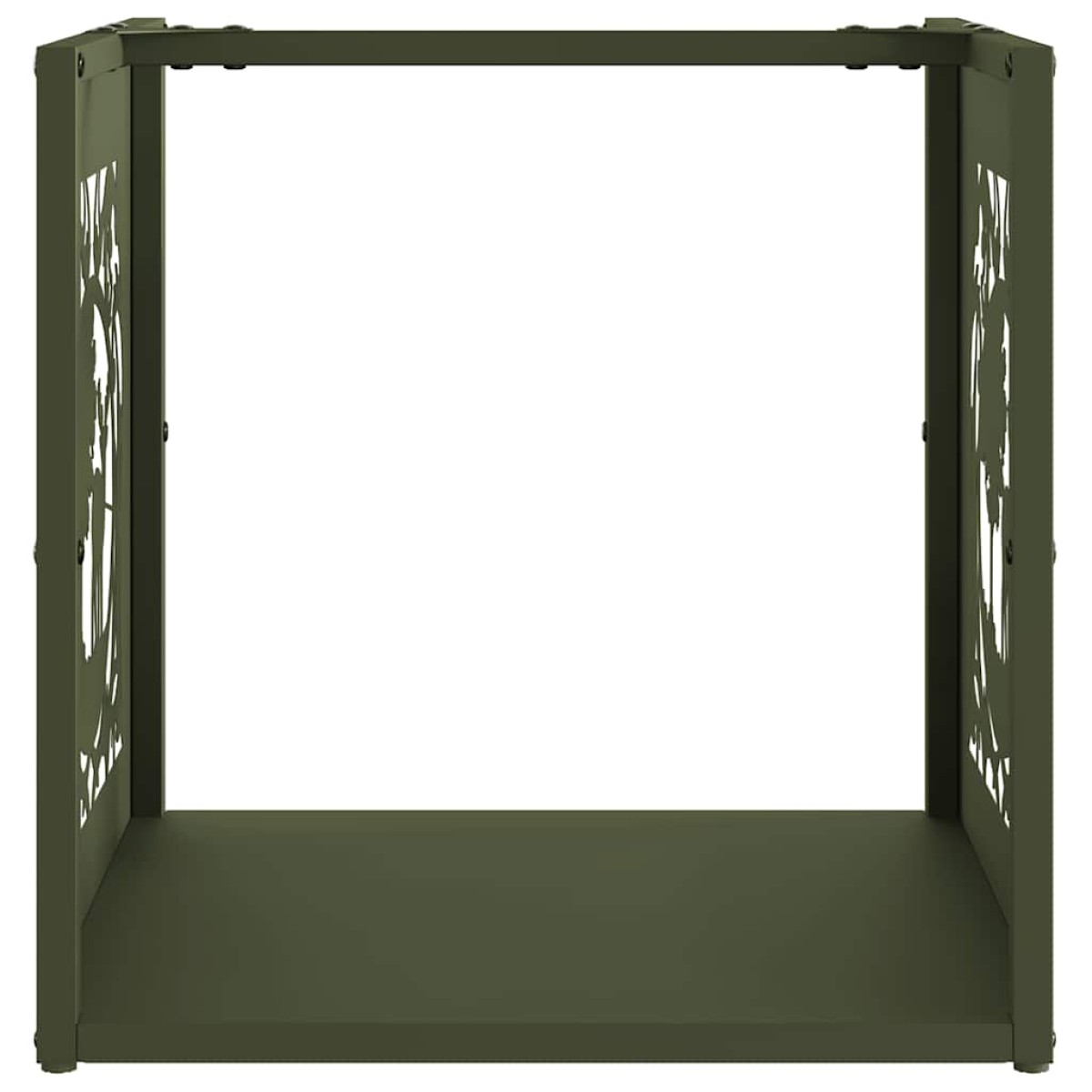 vidaXL Ράφι Καυσόξυλων 40x40x40 εκ. Χάλυβας ψυχρής έλασης