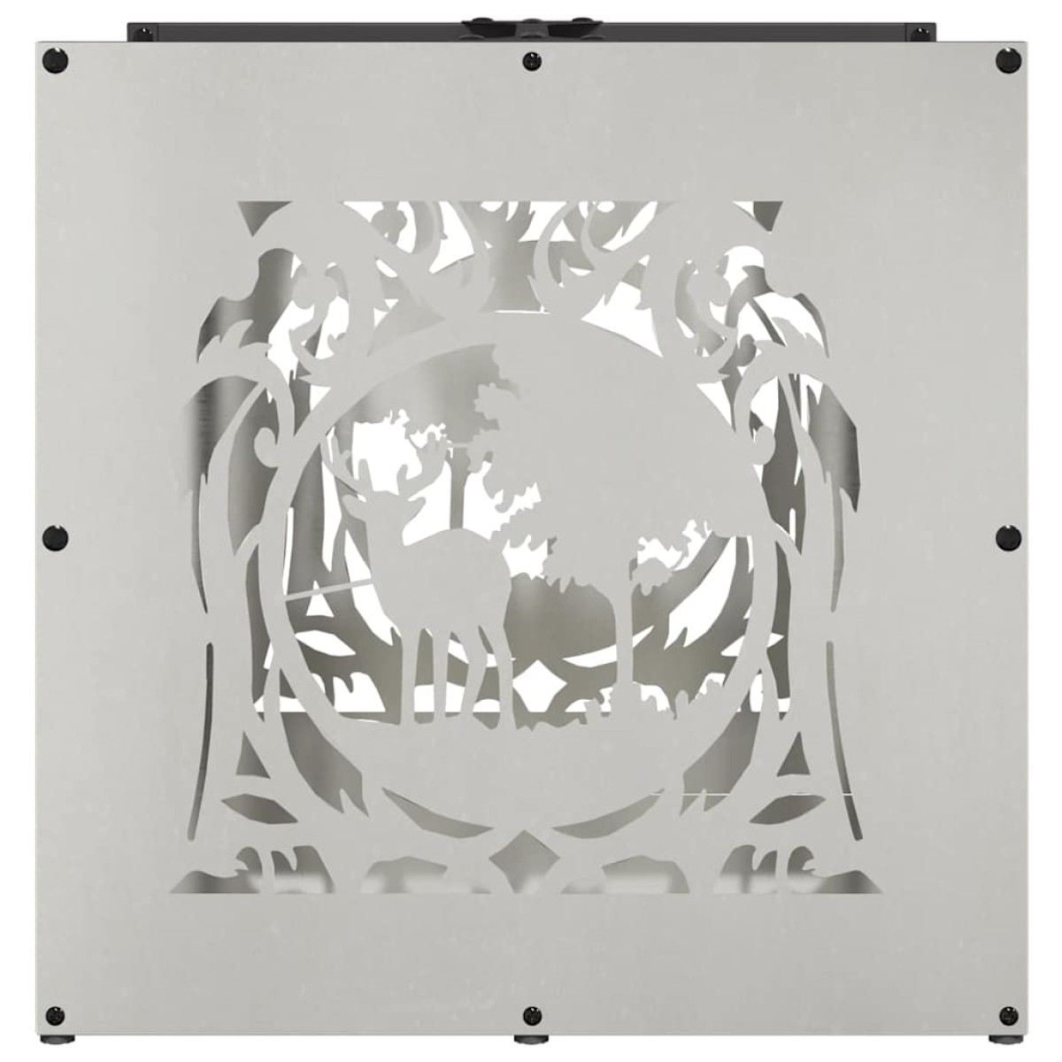 vidaXL Ραφιέρα Καυσόξυλων 40x40x40 εκ. από Ανοξείδωτο ατσάλι