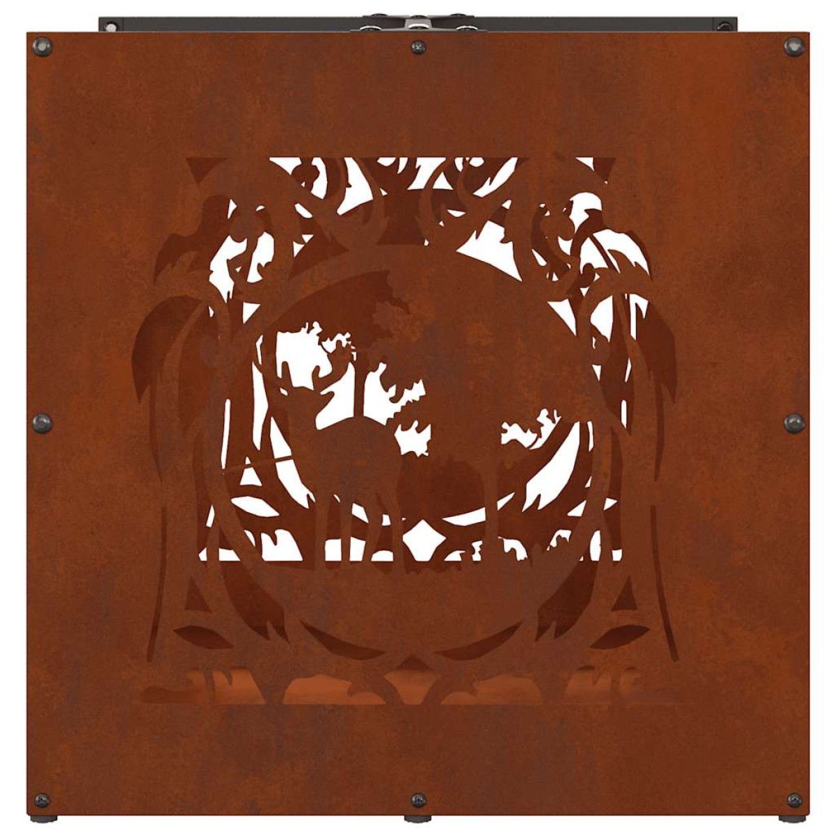 Ράφι για καυσόξυλα vidaXL 40x40x40 cm Ατσάλι σκληρυθέν στον αέρα