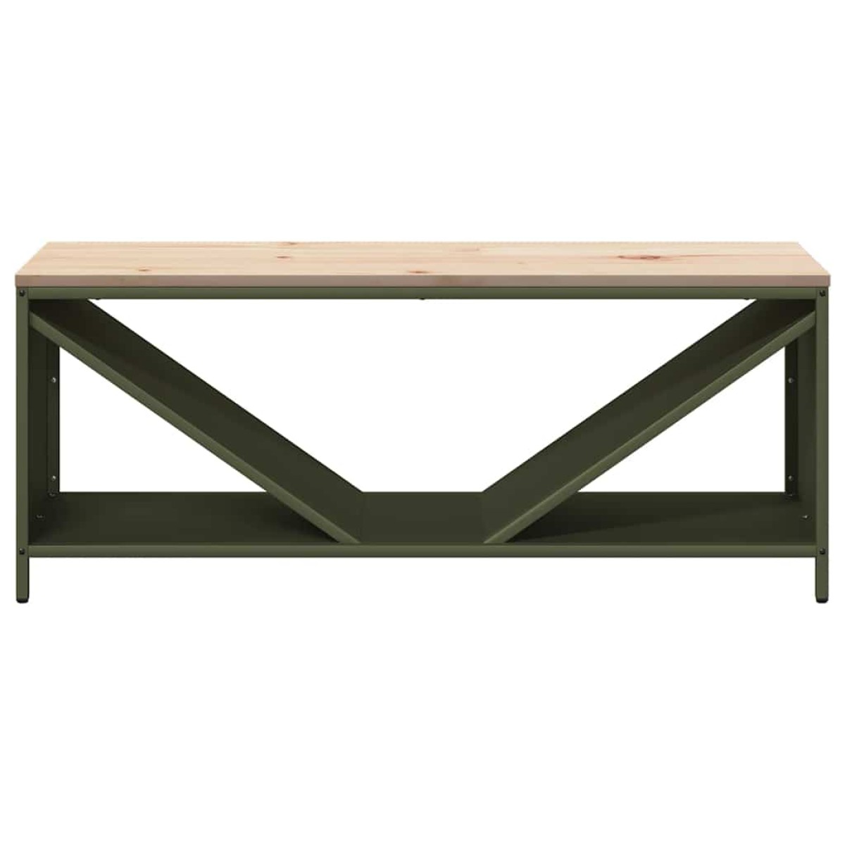 vidaXL Ράφι για καυσόξυλα με ξύλινη κορυφή 100,5x35,5x40 εκ.