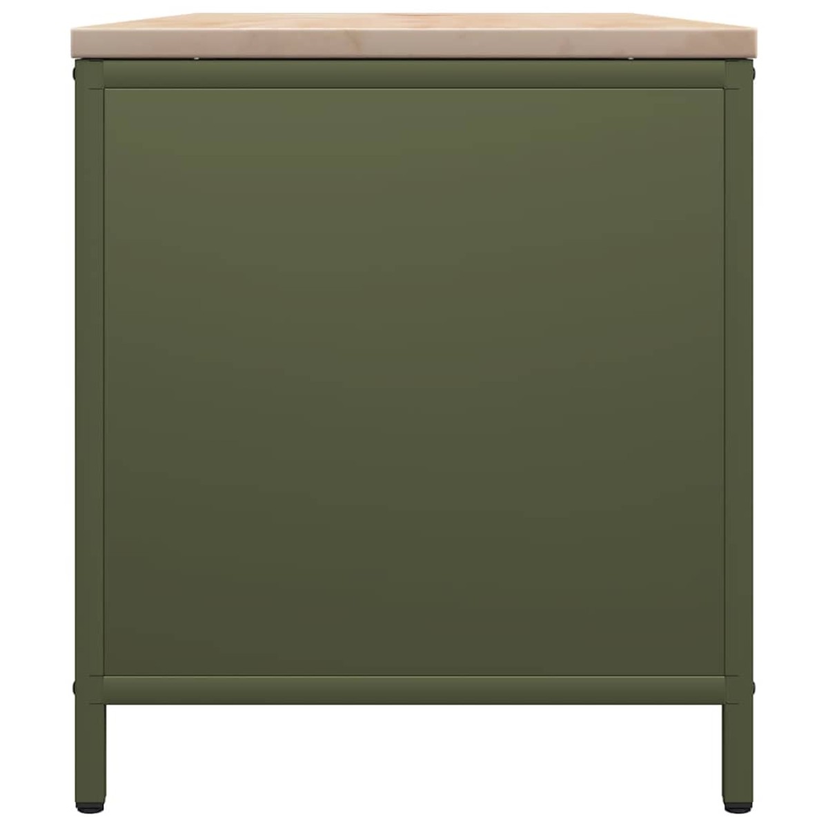 vidaXL Ράφι για καυσόξυλα με ξύλινη κορυφή 100,5x35,5x40 εκ.