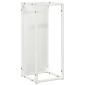 vidaXL Ράφι για καυσόξυλα Λευκό 25x25x60 cm Ατσάλι ψυχρής έλασης