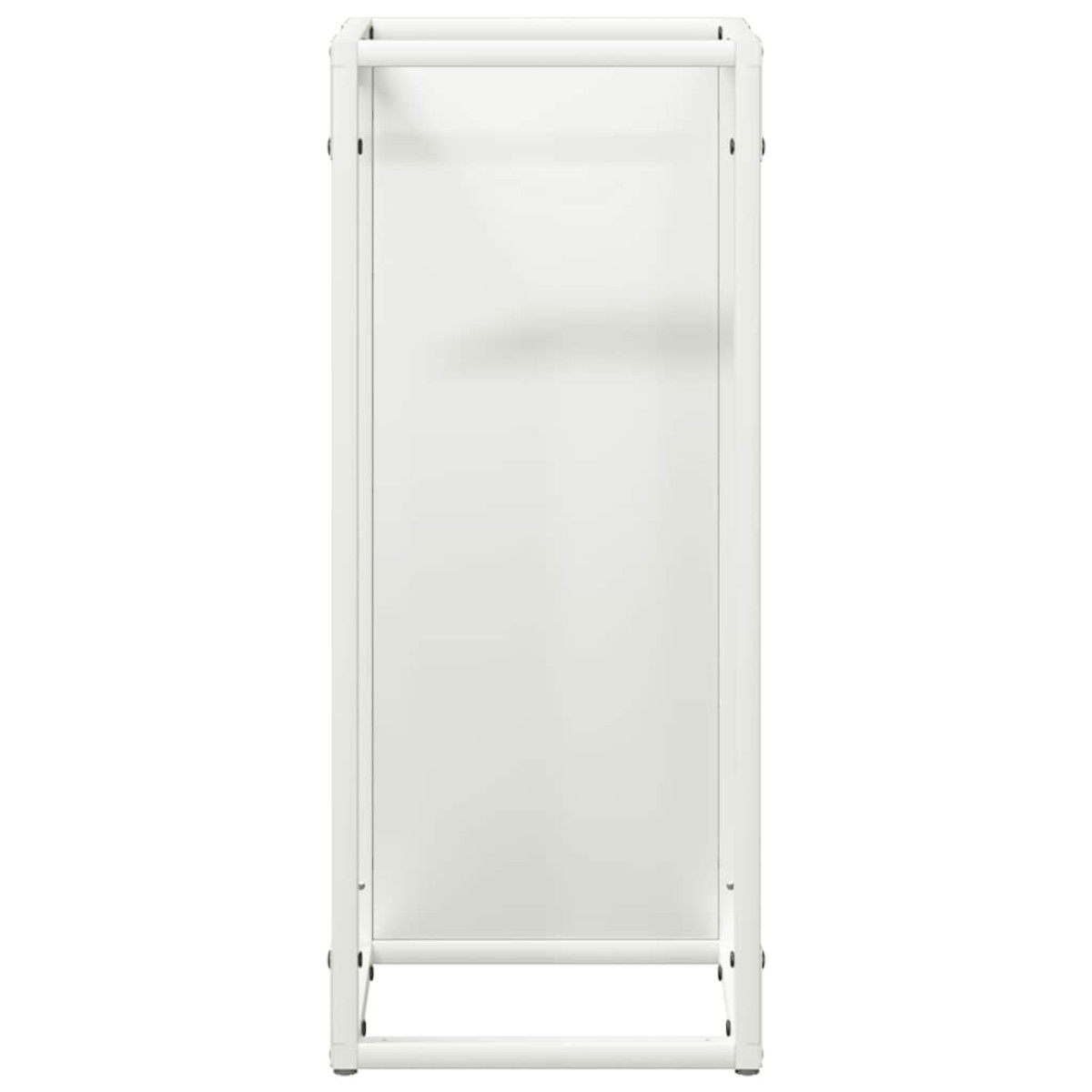vidaXL Ράφι για καυσόξυλα Λευκό 25x25x60 cm Ατσάλι ψυχρής έλασης