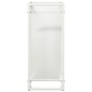 vidaXL Ράφι για καυσόξυλα Λευκό 25x25x60 cm Ατσάλι ψυχρής έλασης