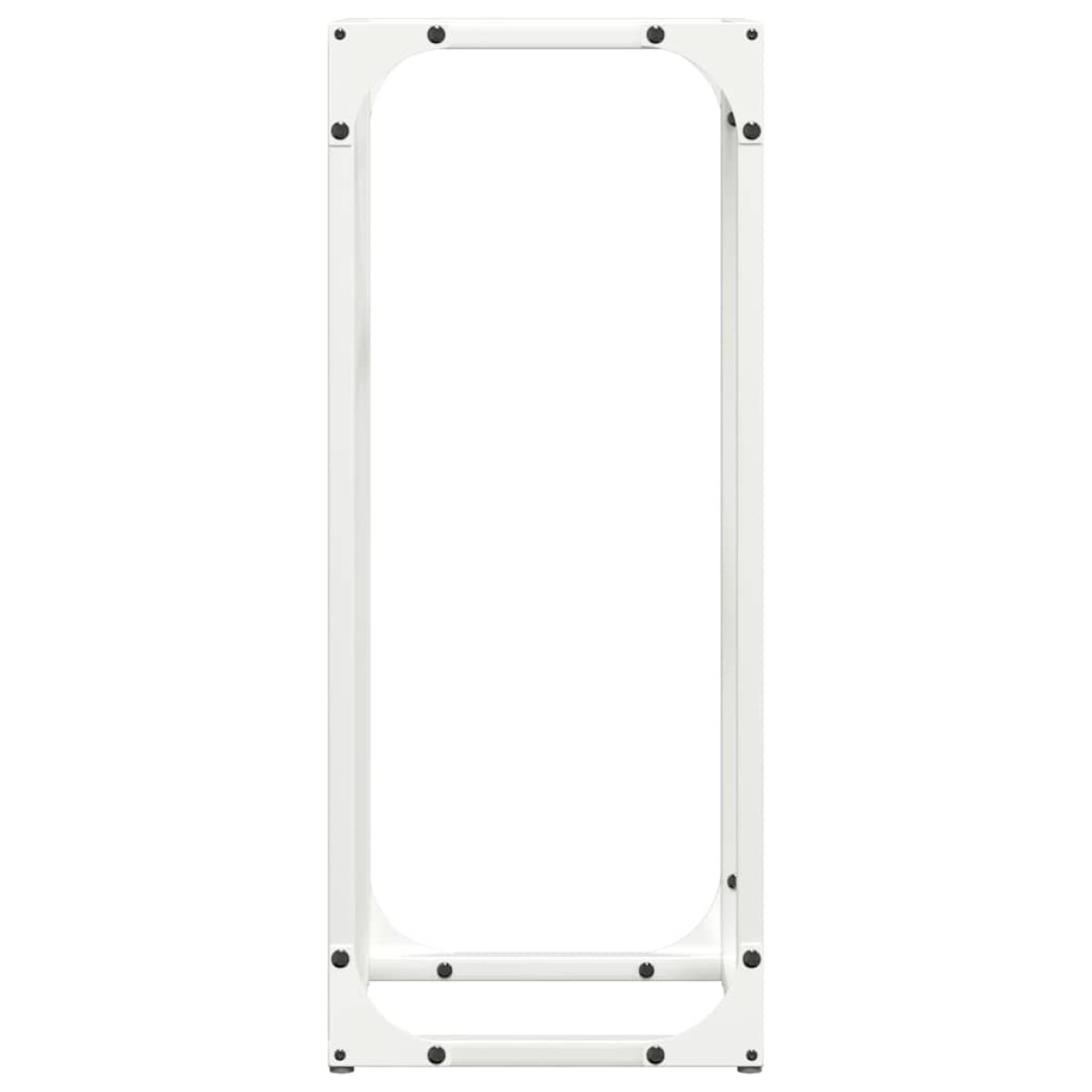 vidaXL Ράφι για καυσόξυλα Λευκό 25x25x60 cm Ατσάλι ψυχρής έλασης