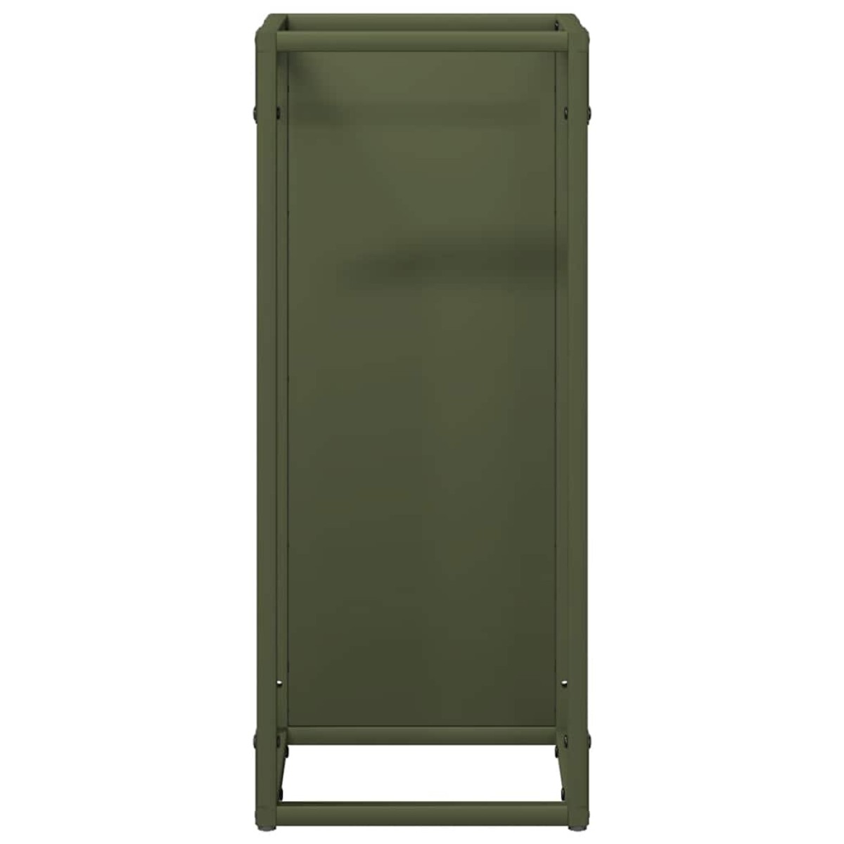 vidaXL Ράφι για καυσόξυλα Ελαιοπράσινο 25x25x60cm Ατσάλι ψυχρής έλασης
