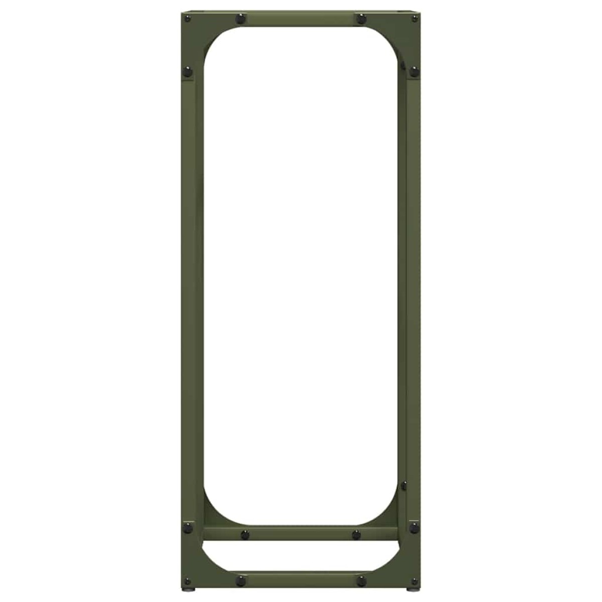vidaXL Ράφι για καυσόξυλα Ελαιοπράσινο 25x25x60cm Ατσάλι ψυχρής έλασης