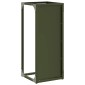 vidaXL Ράφι για καυσόξυλα Ελαιοπράσινο 25x25x60cm Ατσάλι ψυχρής έλασης