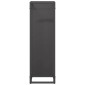 vidaXL Ράφι για καυσόξυλα Μαύρο 25x25x80 cm Ατσάλι ψυχρής έλασης