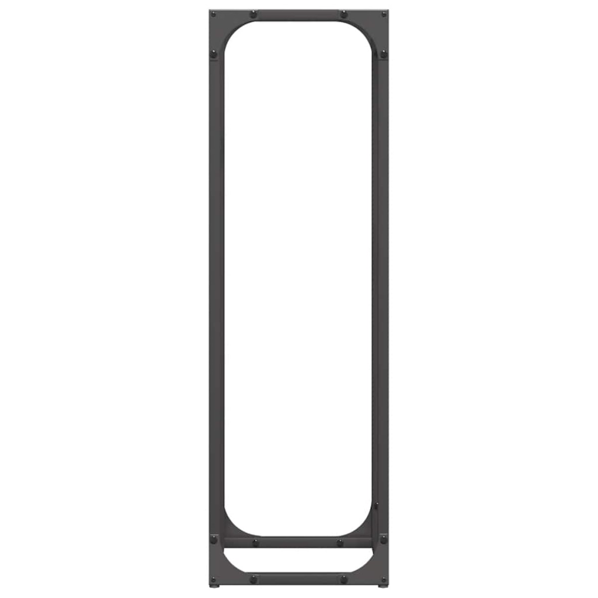 vidaXL Ράφι για καυσόξυλα Μαύρο 25x25x80 cm Ατσάλι ψυχρής έλασης