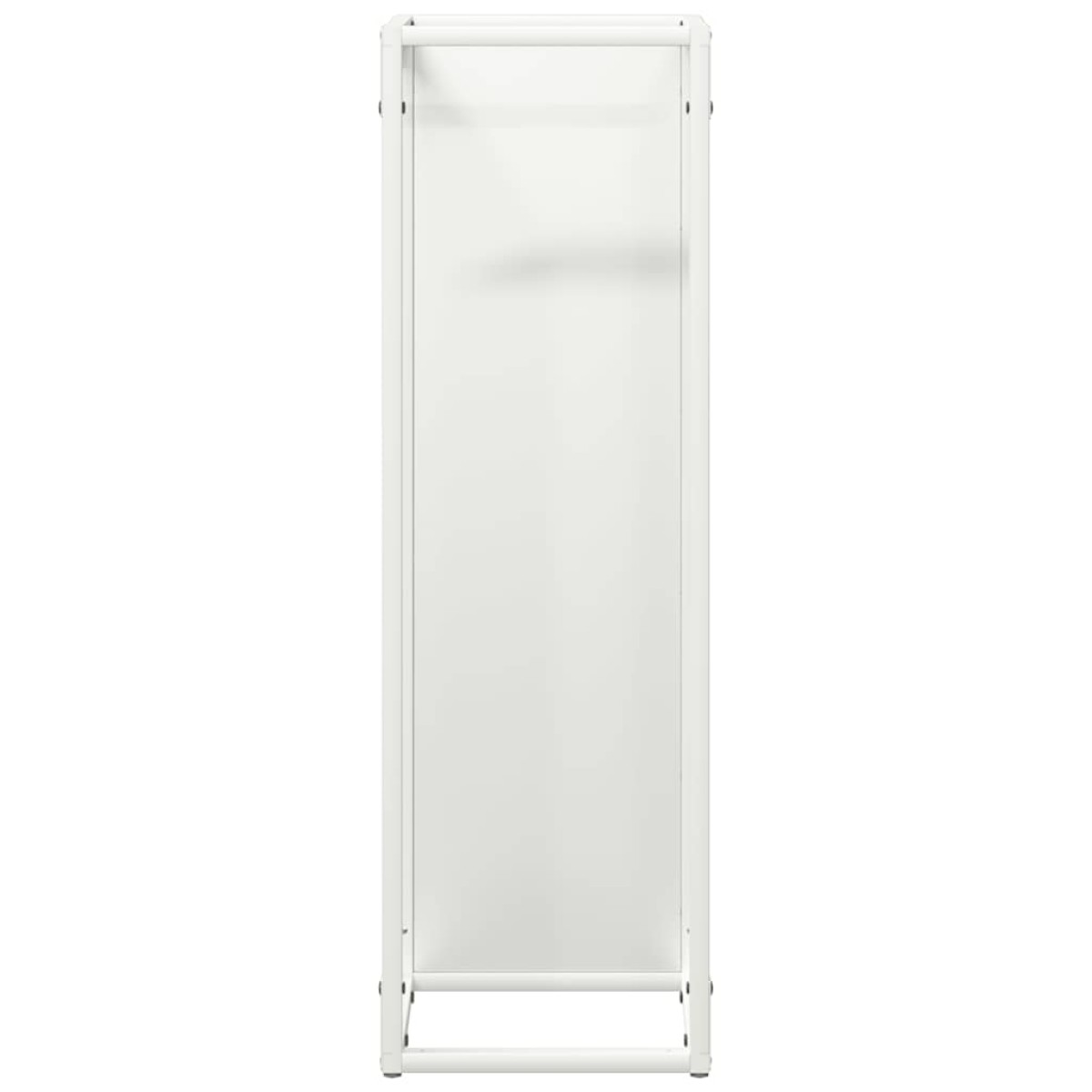 vidaXL Ράφι για καυσόξυλα Λευκό 25x25x80 cm Ατσάλι ψυχρής έλασης