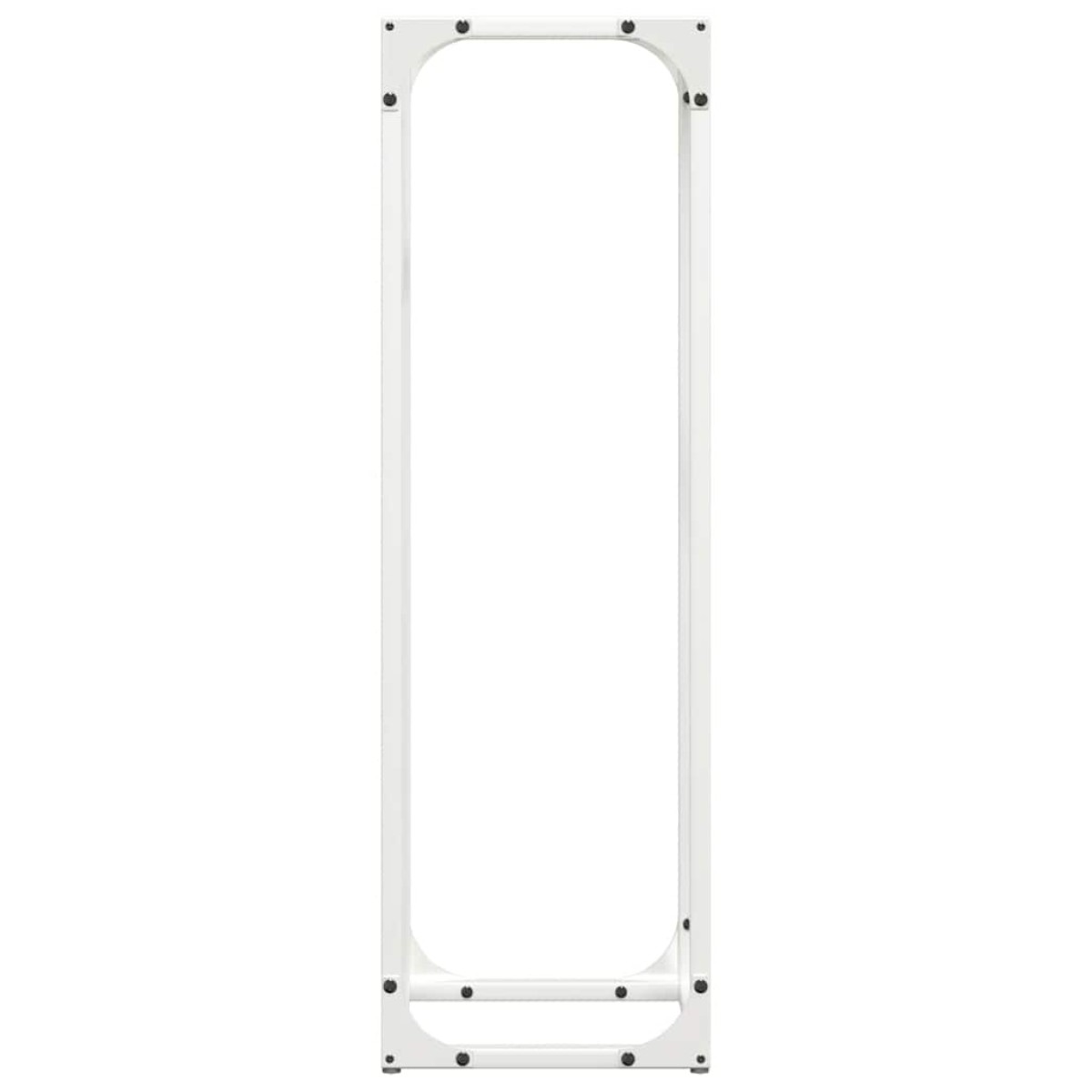 vidaXL Ράφι για καυσόξυλα Λευκό 25x25x80 cm Ατσάλι ψυχρής έλασης