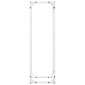 vidaXL Ράφι για καυσόξυλα Λευκό 25x25x80 cm Ατσάλι ψυχρής έλασης