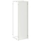 vidaXL Ράφι για καυσόξυλα Λευκό 25x25x80 cm Ατσάλι ψυχρής έλασης