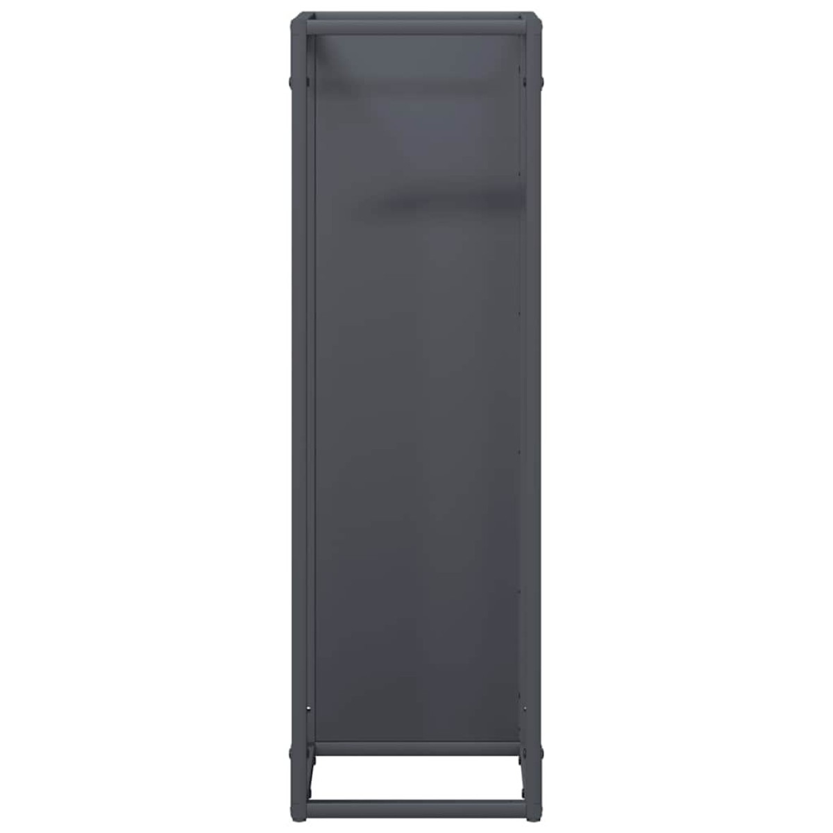 vidaXL Ράφι για καυσόξυλα Ανθρακί 25x25x80 cm Ατσάλι ψυχρής έλασης