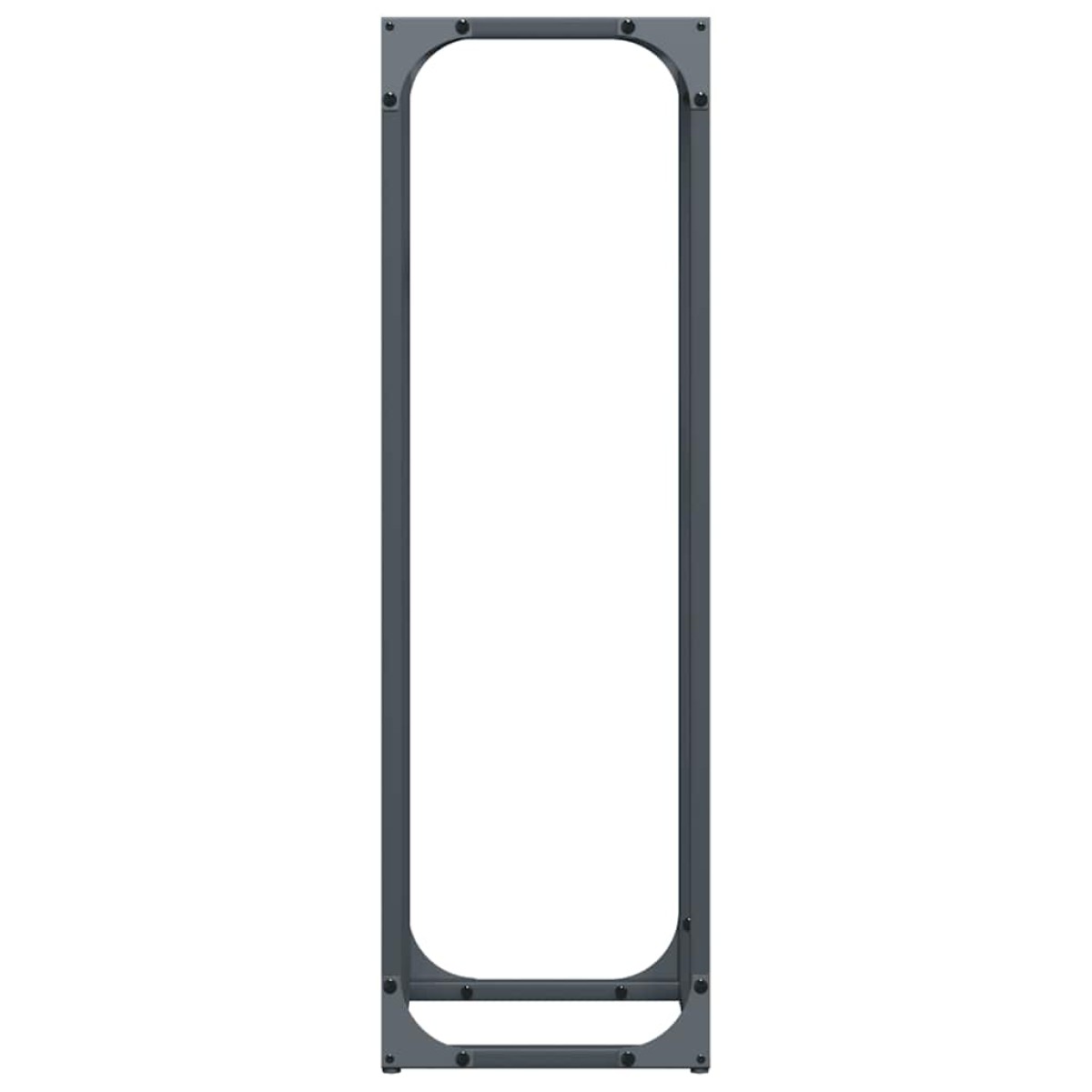 vidaXL Ράφι για καυσόξυλα Ανθρακί 25x25x80 cm Ατσάλι ψυχρής έλασης