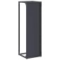 vidaXL Ράφι για καυσόξυλα Ανθρακί 25x25x80 cm Ατσάλι ψυχρής έλασης