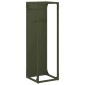 vidaXL Ράφι για καυσόξυλα Ελαιοπράσινο 25x25x80cm Ατσάλι ψυχρής έλασης
