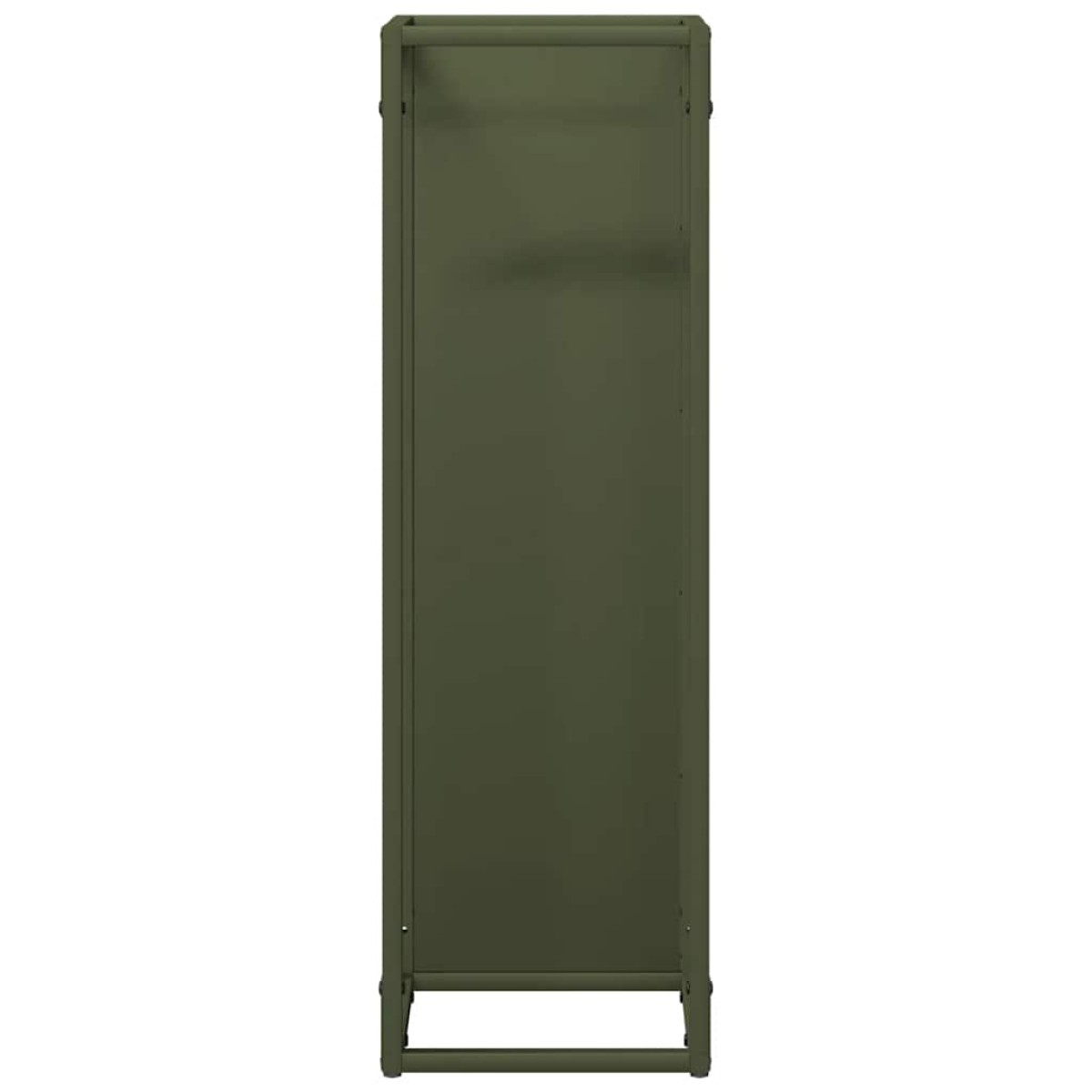 vidaXL Ράφι για καυσόξυλα Ελαιοπράσινο 25x25x80cm Ατσάλι ψυχρής έλασης