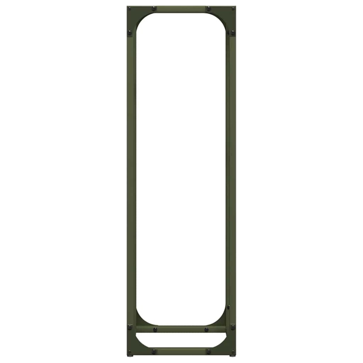 vidaXL Ράφι για καυσόξυλα Ελαιοπράσινο 25x25x80cm Ατσάλι ψυχρής έλασης
