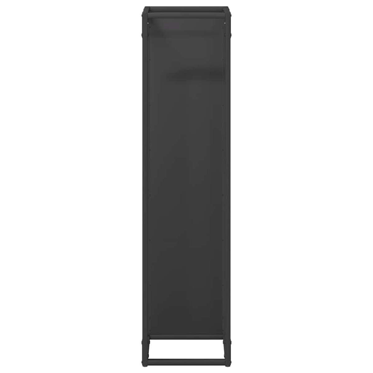 vidaXL Ράφι για καυσόξυλα Μαύρο 25x25x100 εκ. Ατσάλι ψυχρής έλασης