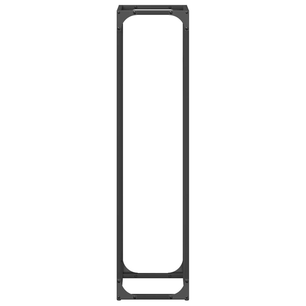 vidaXL Ράφι για καυσόξυλα Μαύρο 25x25x100 εκ. Ατσάλι ψυχρής έλασης