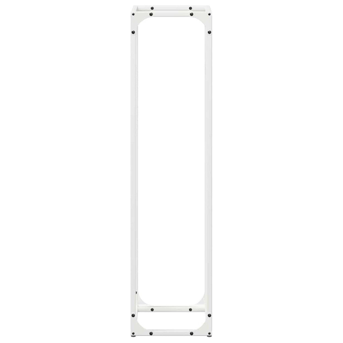 vidaXL Ράφι για καυσόξυλα Λευκό 25x25x100 εκ. Ατσάλι ψυχρής έλασης