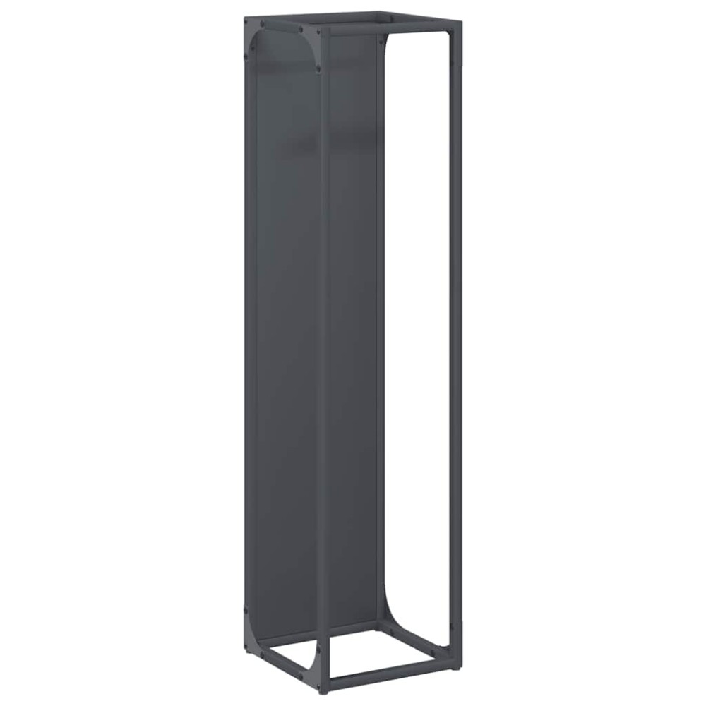 vidaXL Ράφι για καυσόξυλα Ανθρακί 25x25x100 εκ. Ατσάλι ψυχρής έλασης