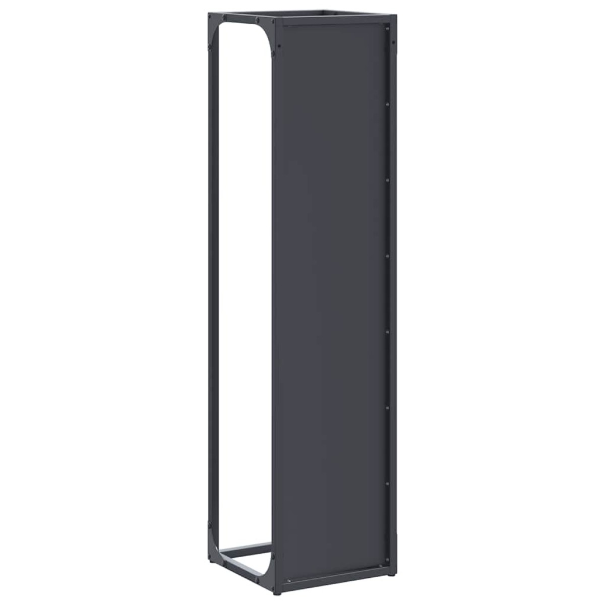 vidaXL Ράφι για καυσόξυλα Ανθρακί 25x25x100 εκ. Ατσάλι ψυχρής έλασης