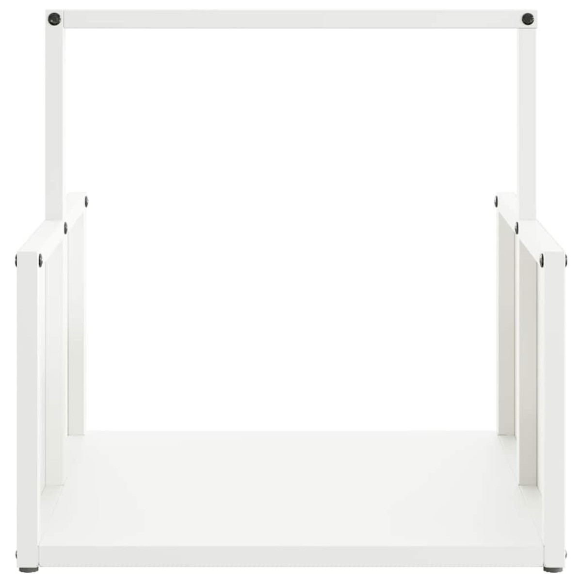 vidaXL Ράφι Καυσόξυλων Λευκό 40x40x40 εκ. Χάλυβας ψυχρής έλασης