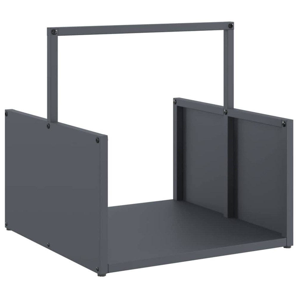 vidaXL Ράφι Καυσόξυλων Ανθρακί 40x40x40 εκ. Χάλυβας ψυχρής έλασης