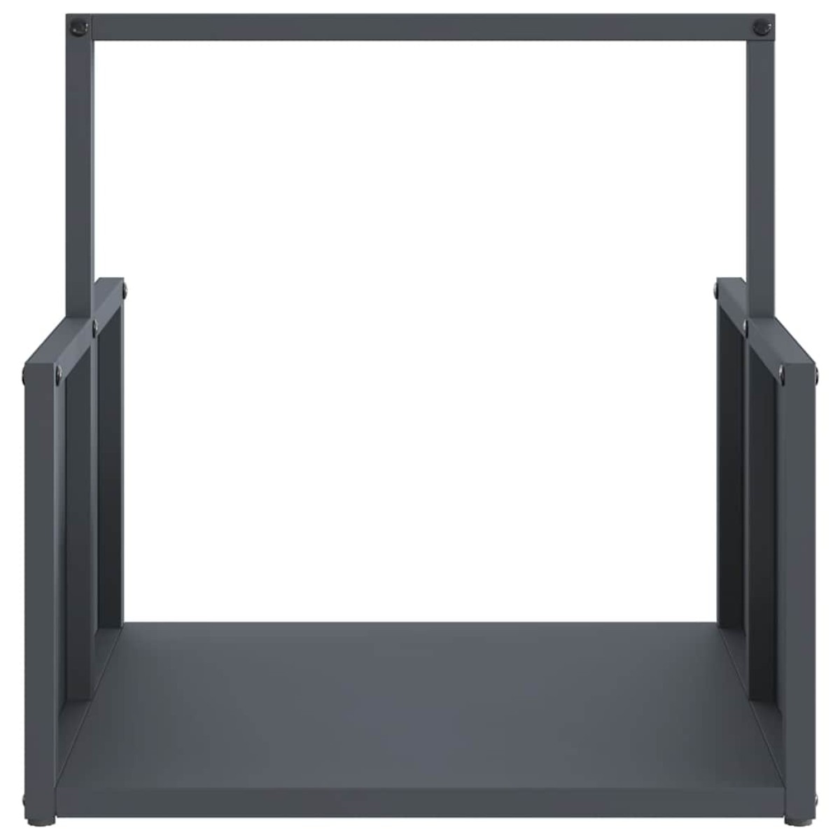 vidaXL Ράφι Καυσόξυλων Ανθρακί 40x40x40 εκ. Χάλυβας ψυχρής έλασης