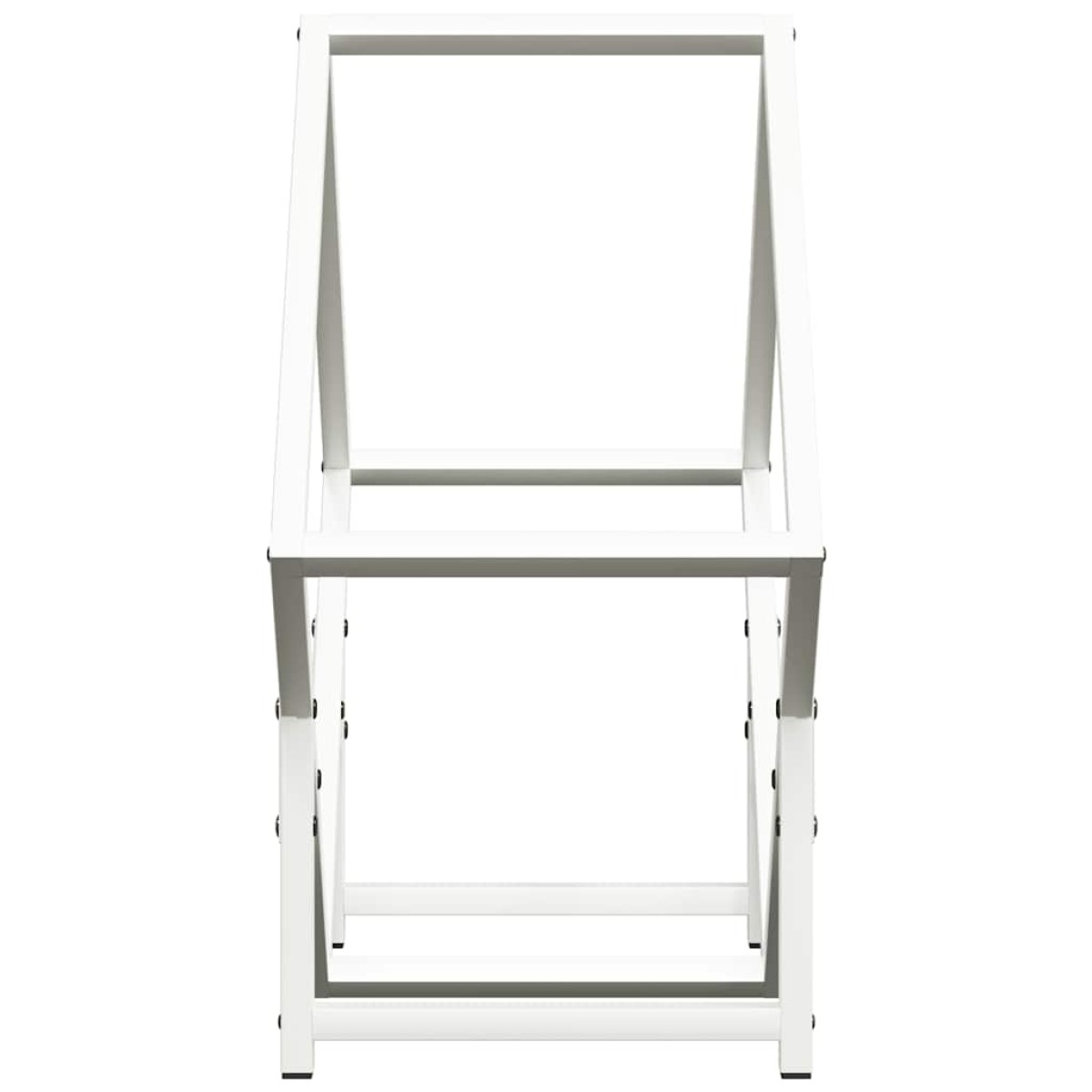 vidaXL Ράφι για καυσόξυλα Λευκό 50x25x50 εκ. Ατσάλι ψυχρής έλασης