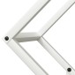vidaXL Ράφι για καυσόξυλα Λευκό 50x25x50 εκ. Ατσάλι ψυχρής έλασης