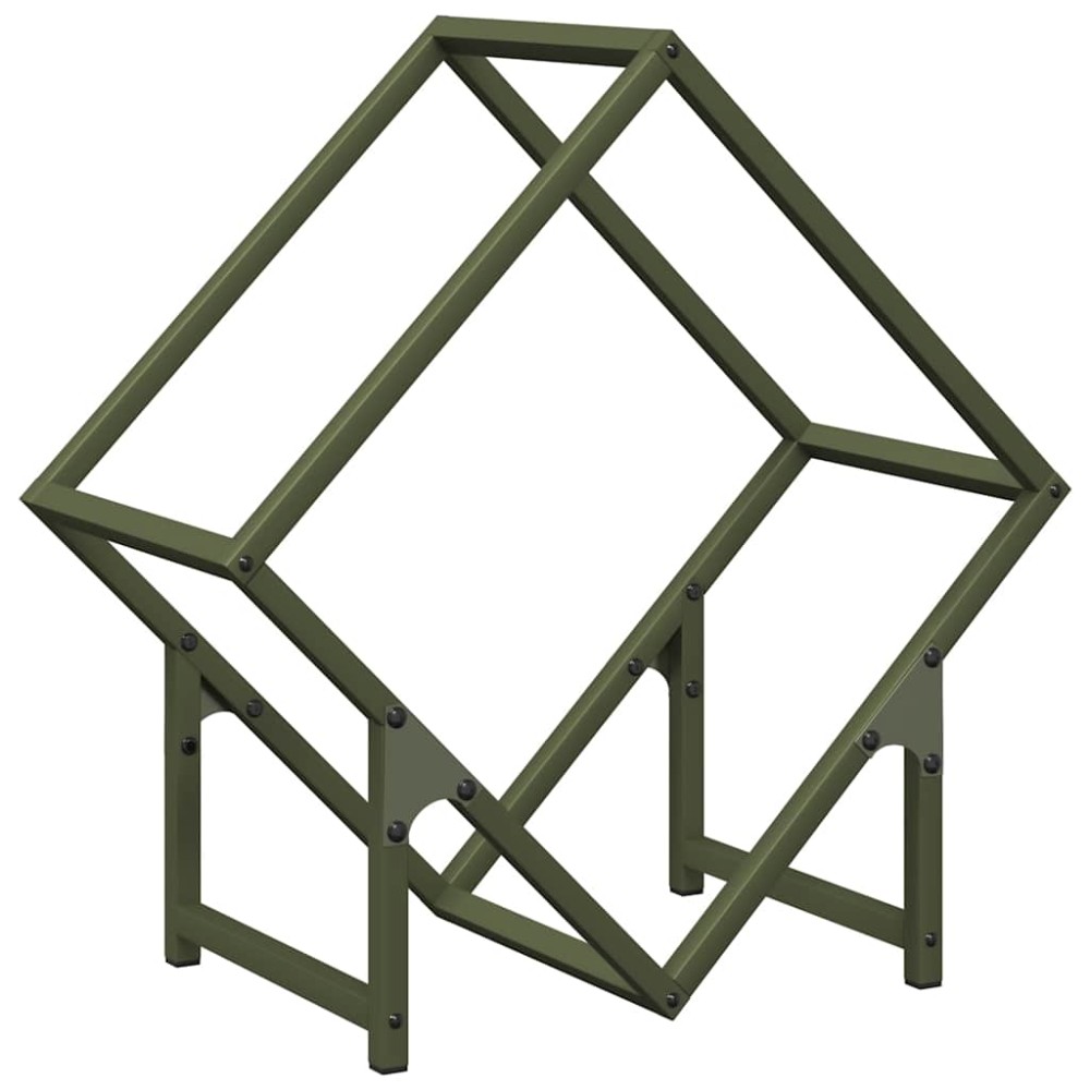 vidaXL Ράφι για καυσόξυλα 50x25x50 εκ. Ατσάλι ψυχρής έλασης