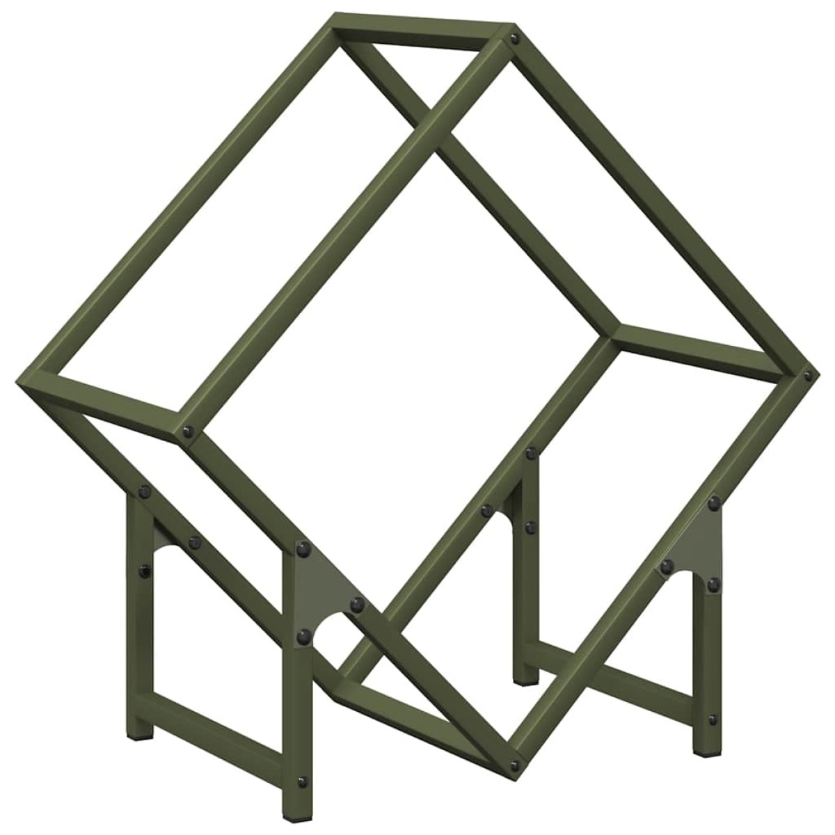 vidaXL Ράφι για καυσόξυλα 50x25x50 εκ. Ατσάλι ψυχρής έλασης