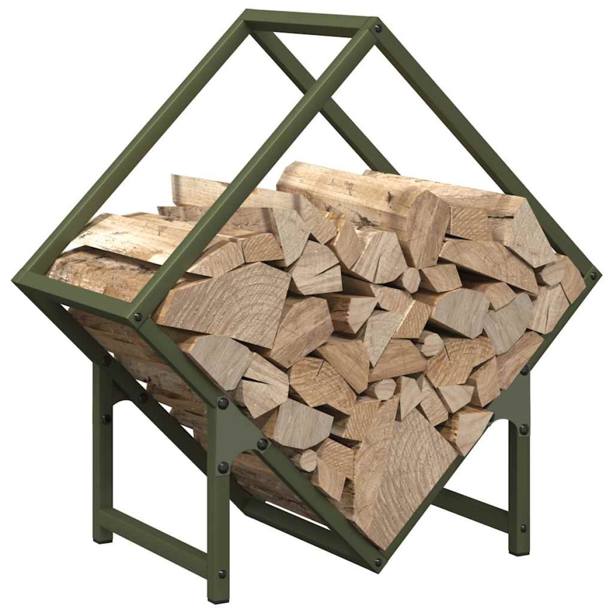 vidaXL Ράφι για καυσόξυλα 50x25x50 εκ. Ατσάλι ψυχρής έλασης