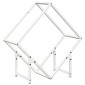 vidaXL Ράφι για καυσόξυλα Λευκό 60x25x60 cm Ατσάλι ψυχρής έλασης
