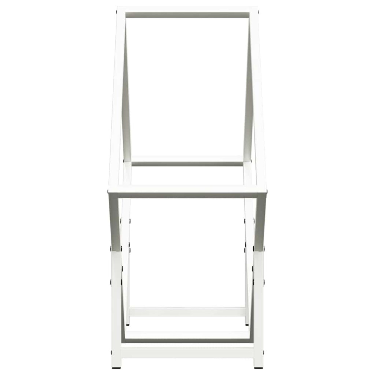 vidaXL Ράφι για καυσόξυλα Λευκό 60x25x60 cm Ατσάλι ψυχρής έλασης
